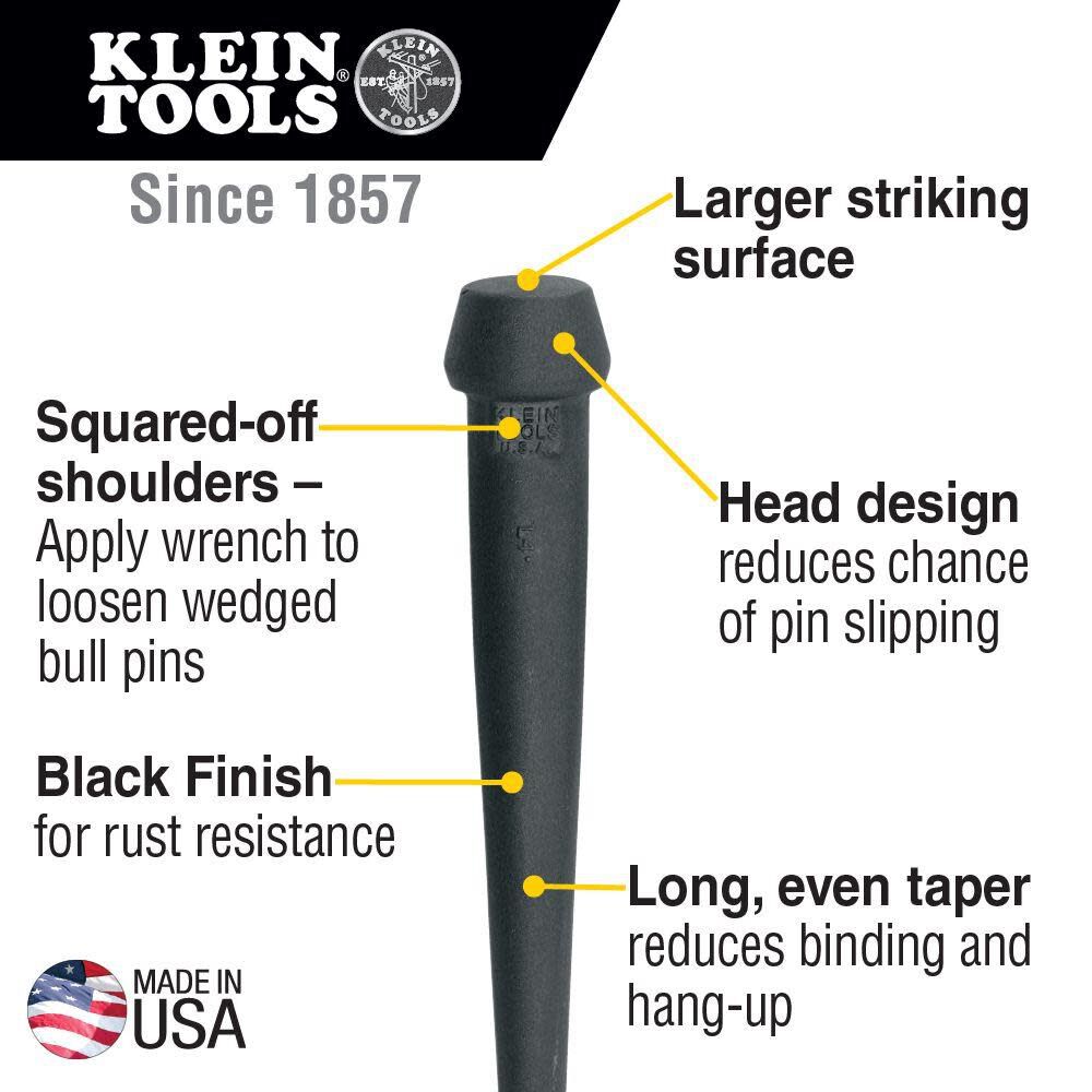 Klein Tools Broad-Head Bull Pin 1-1/4-Inch 3255 from Klein Tools