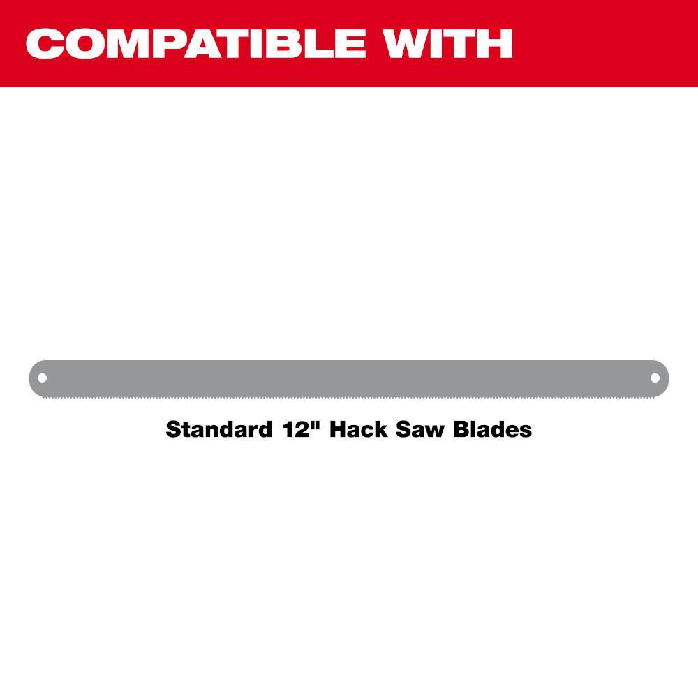 MW High-Tension Hack Saw with 12 in. 24 TPI Bi-Metal Blade and Blade Storage 48-22-0050