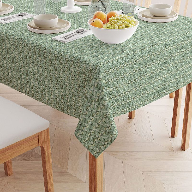 Square Tablecloth， 100% Cotton， 52x52， Floral 120