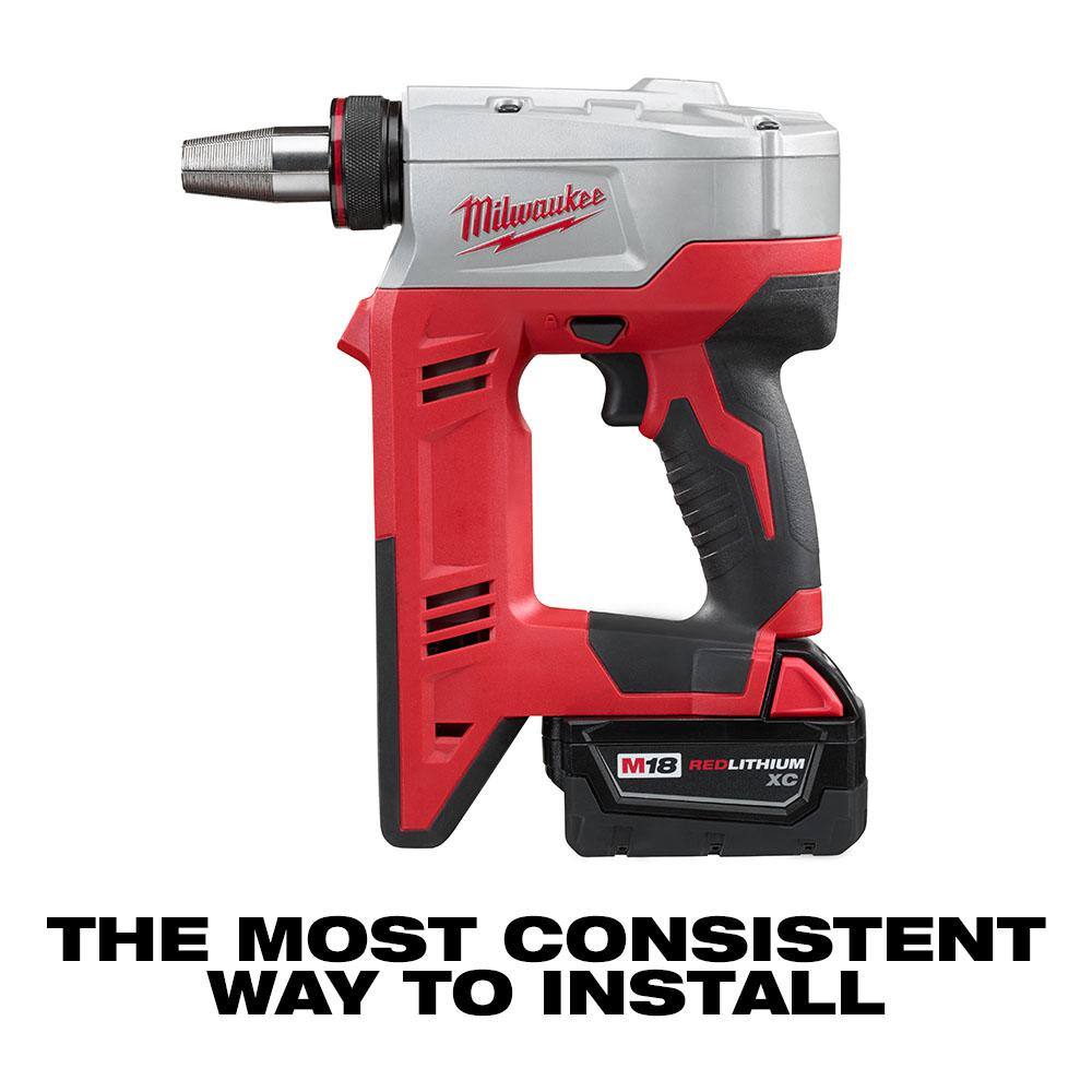 MW M18 18-Volt Lithium-Ion Cordless 38 in. to 1-12 in Expansion Tool Kit with 3 Heads Two 3.0Ah Batteries 2632-22XC