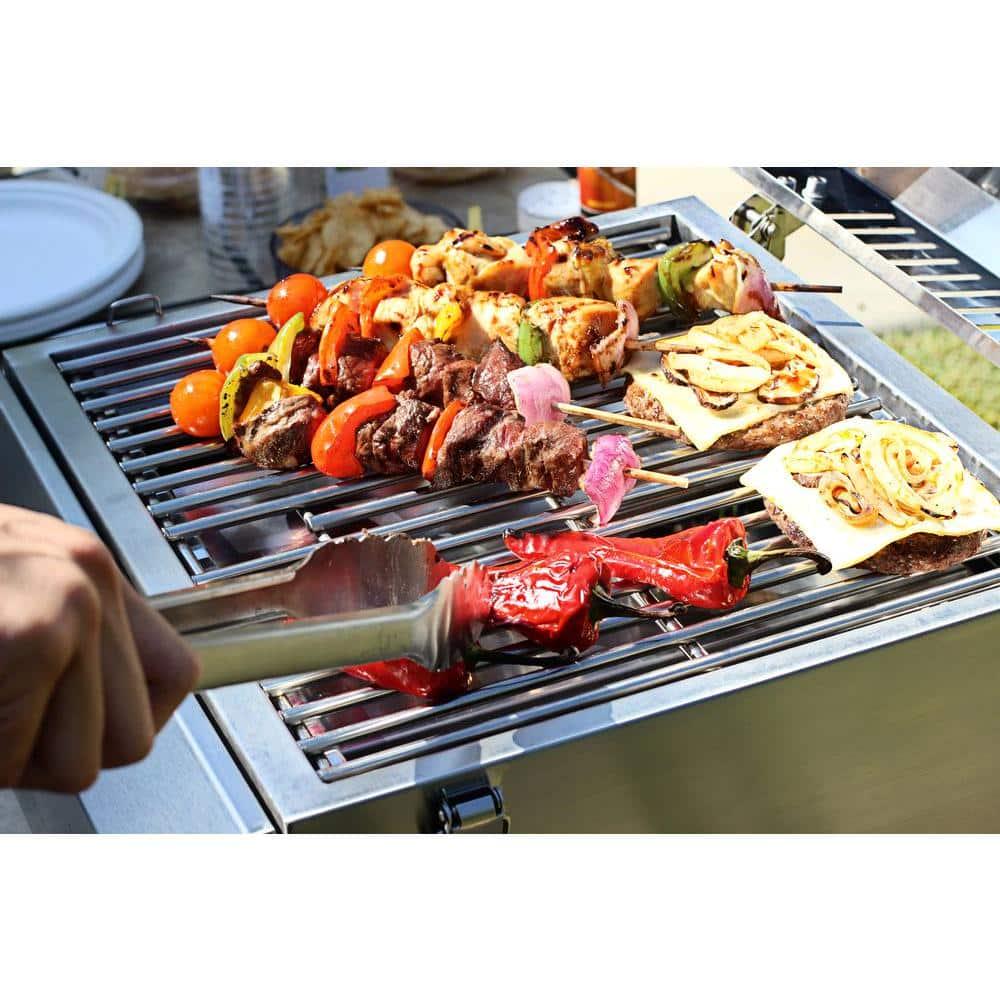 Nexgrill 2Burner Portable Propane Gas Table Top Grill in Stainless Steel