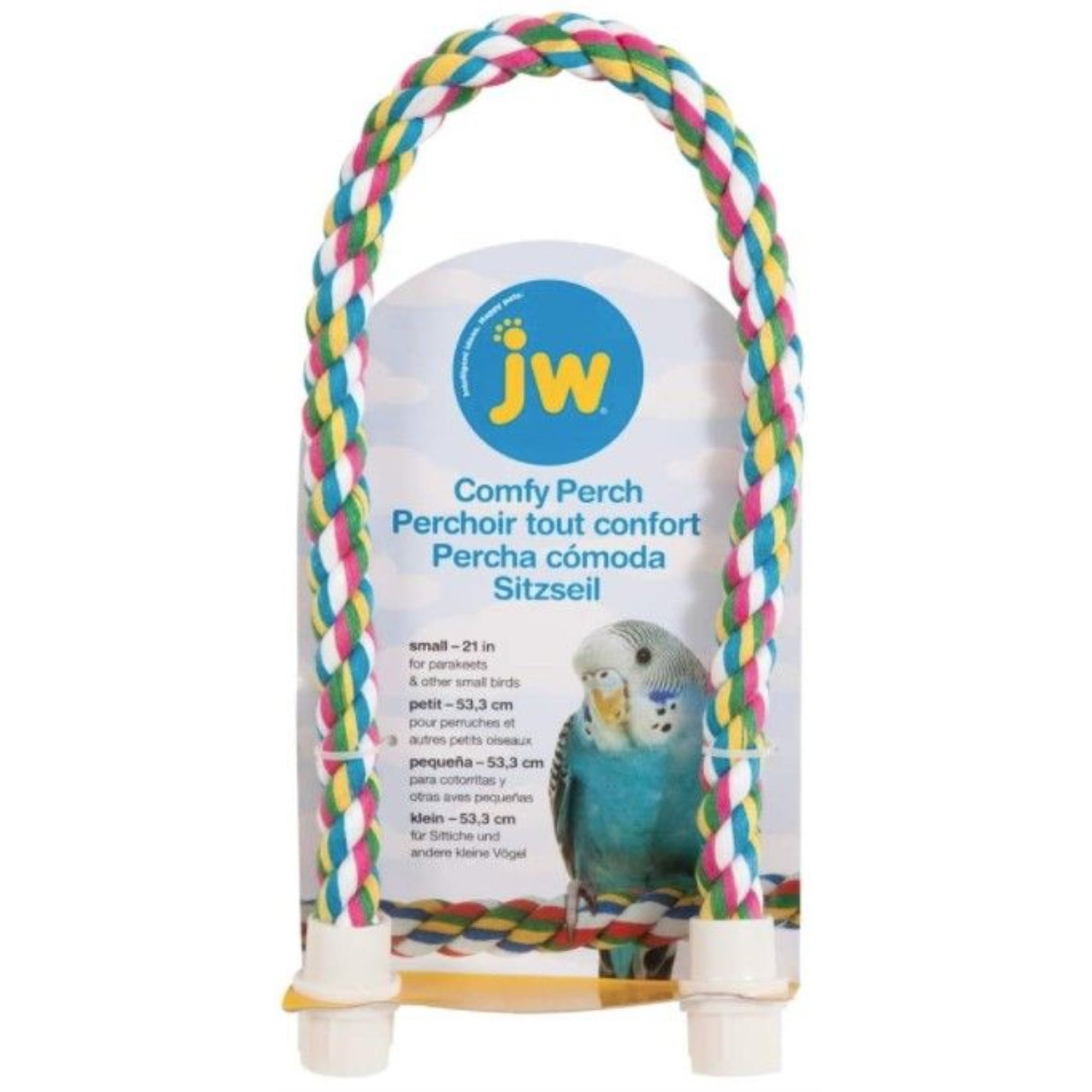 JW Pet Comfy Perch For Birds Flexible Multi-color Rope