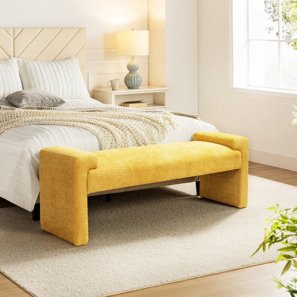 Severin Upholstered Bench   Contemporary   Upholstered Benches   by Karat Home  Houzz