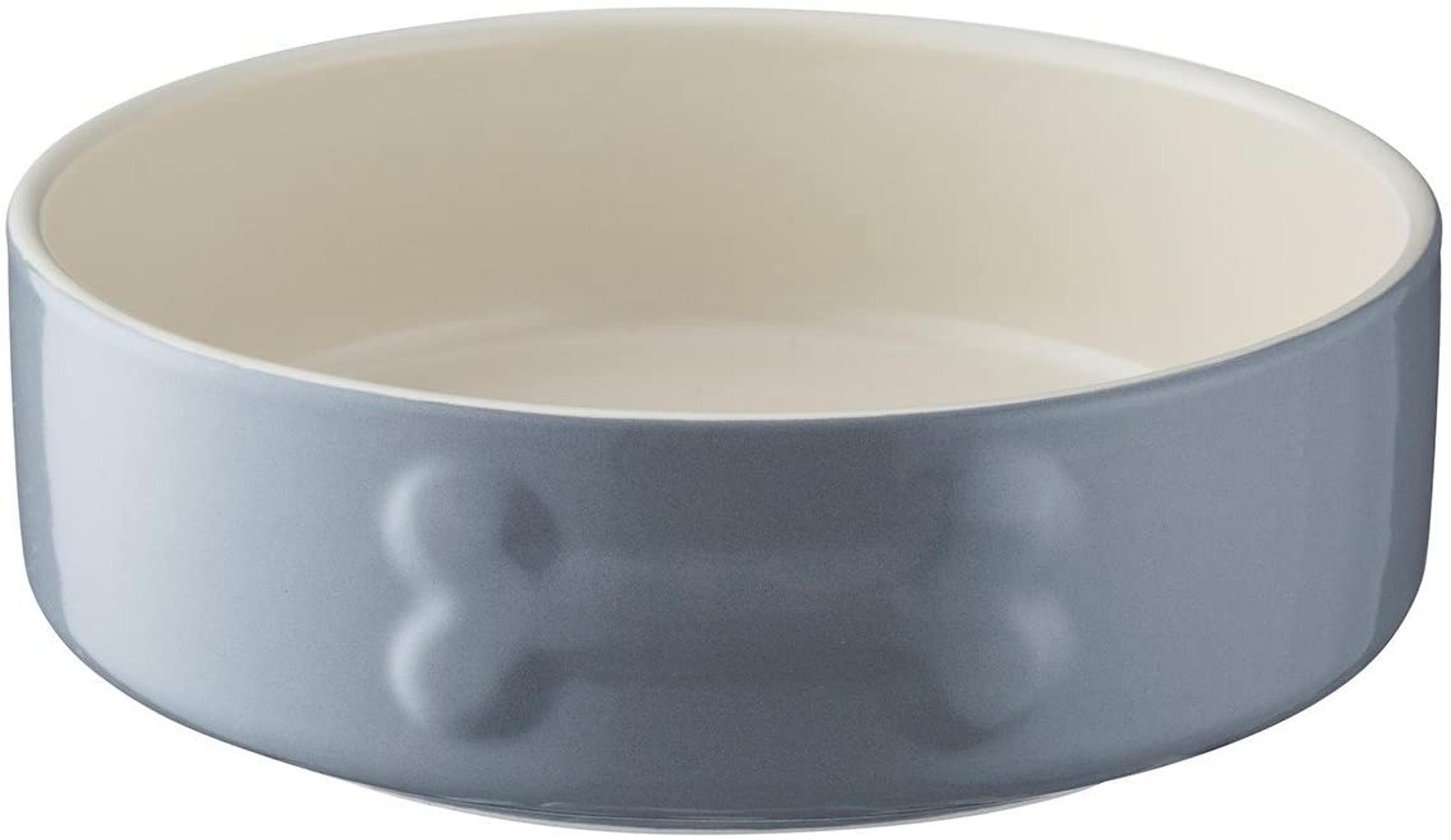 Mason Cash Ceramic Dog Bowl， 15 cm， grey