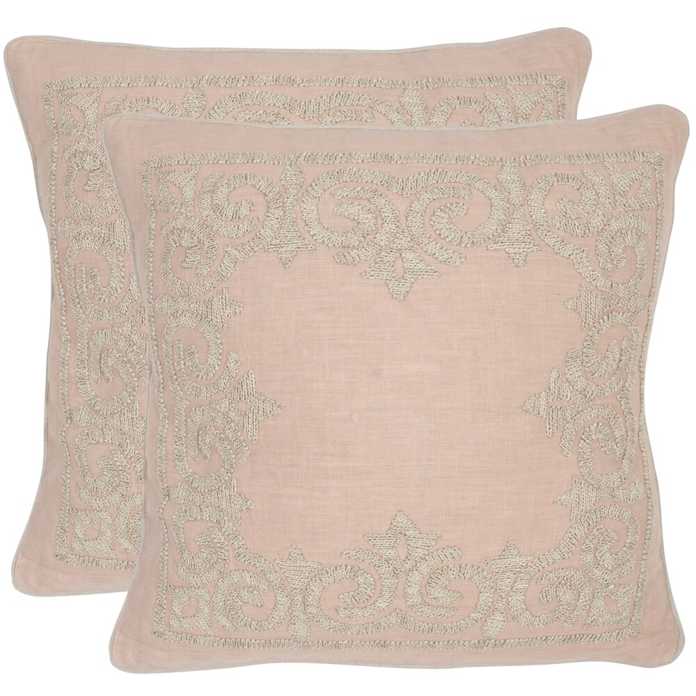 SAFAVIEH Florentine Petal 20 inch Square Throw Pillows (Set of 2)