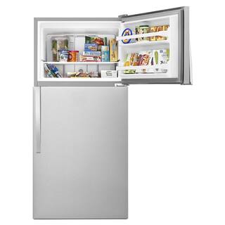 Whirlpool 18.25 cu. ft. Top Freezer Built-In and Standard Refrigerator in Monochromatic Stainless Steel WRT108FFDM