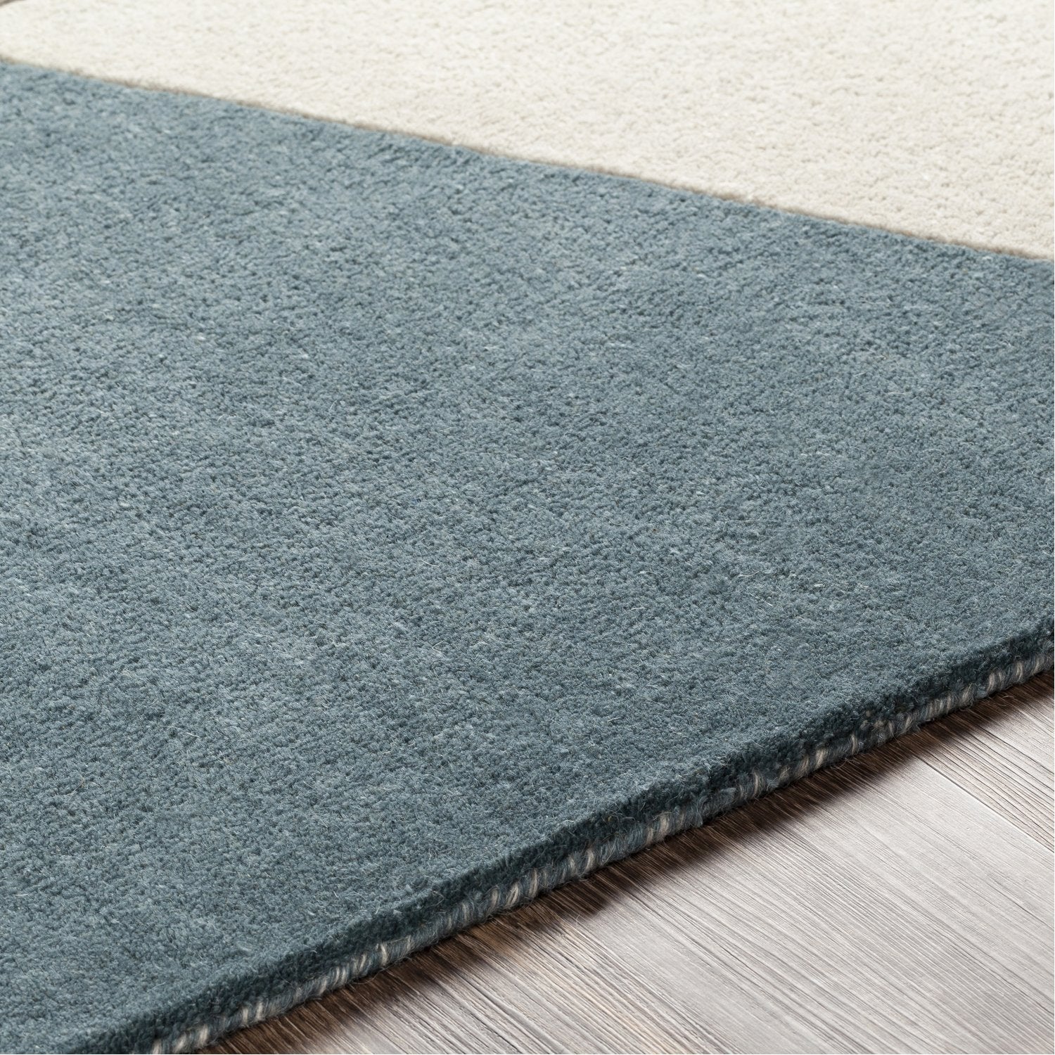 Brooklyn Hand Tufted Rug in Bright Yellow, Teal, Khaki, Taupe, Charcoal, Bright Blue