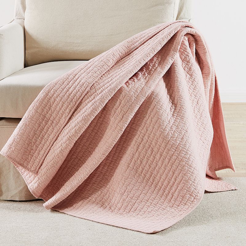 Levtex Home Cross Stitch Quilted Throw