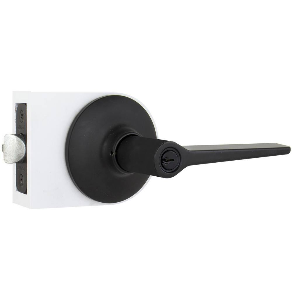 Defiant Freedom Matte Black Keyed Entry Door Lever 32LEX900B