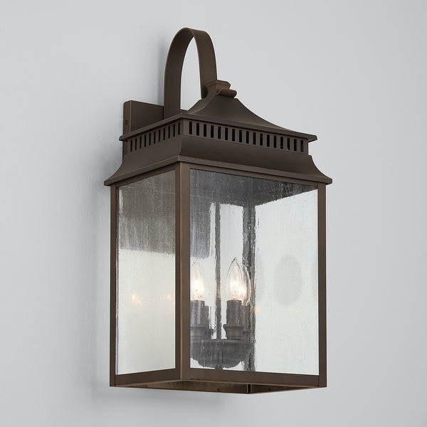 Sutter Creek Oiled Bronze Outdoor Wall Lantern w/ Antiqued Water Glass Shopping - The Best Deals on Outdoor Wall Lanterns | 40501421