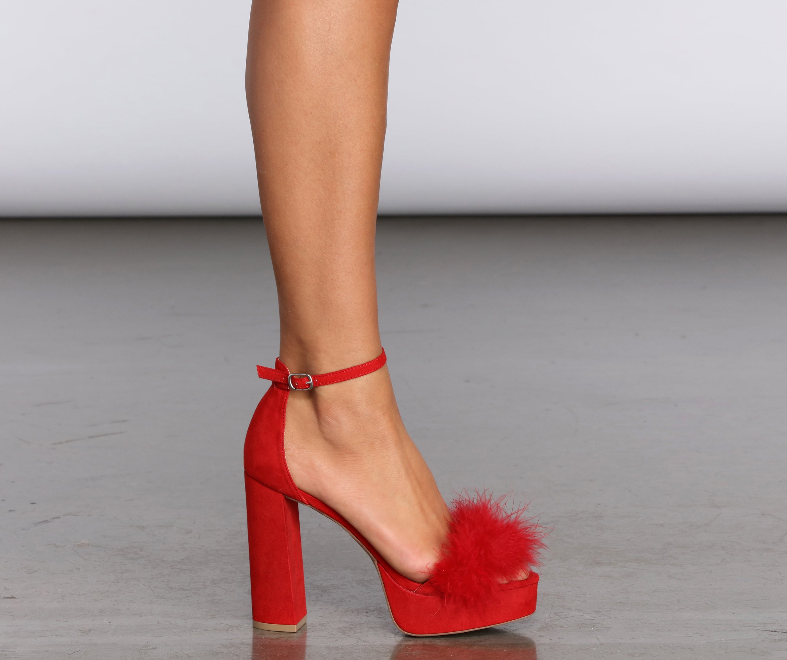 Top Notch Faux Fur Platform Heels