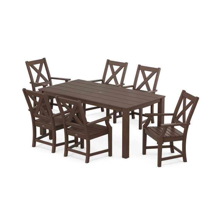 Polywood Braxton Arm Chair 7-Piece Parsons Dining Set PWS2262-1