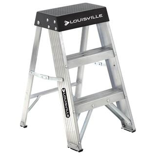 Louisville Ladder 2 ft. Aluminum Step Ladder with 300 lbs. Load Capacity Type IA Duty Rating AS3002