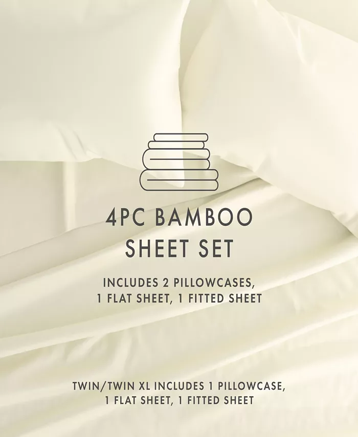 ienjoy Home Home Collection 4 Piece Rayon from Bamboo Bed Sheet Set， Twin