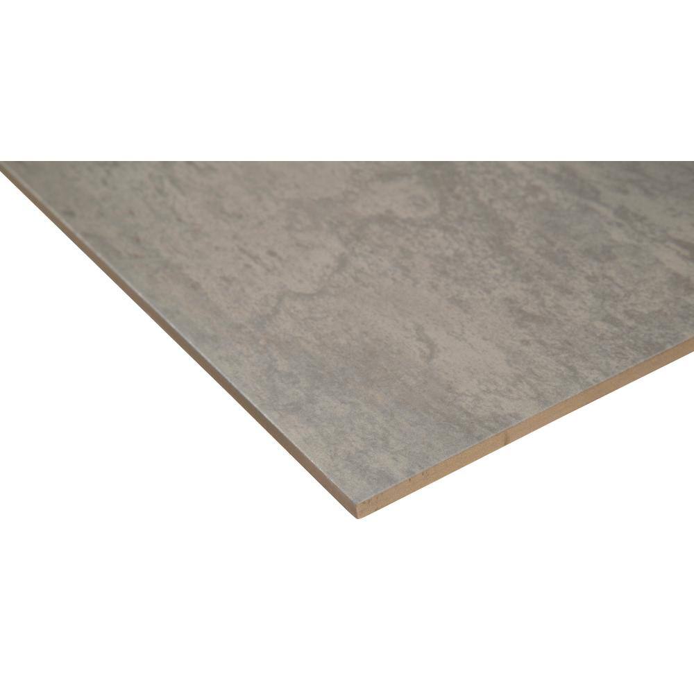 MSI Metallic Steel 24 in. x 48 in. Matte Porcelain Stone Look Floor and Wall Tile (16 sq. ft.Case) NMETSTE2448