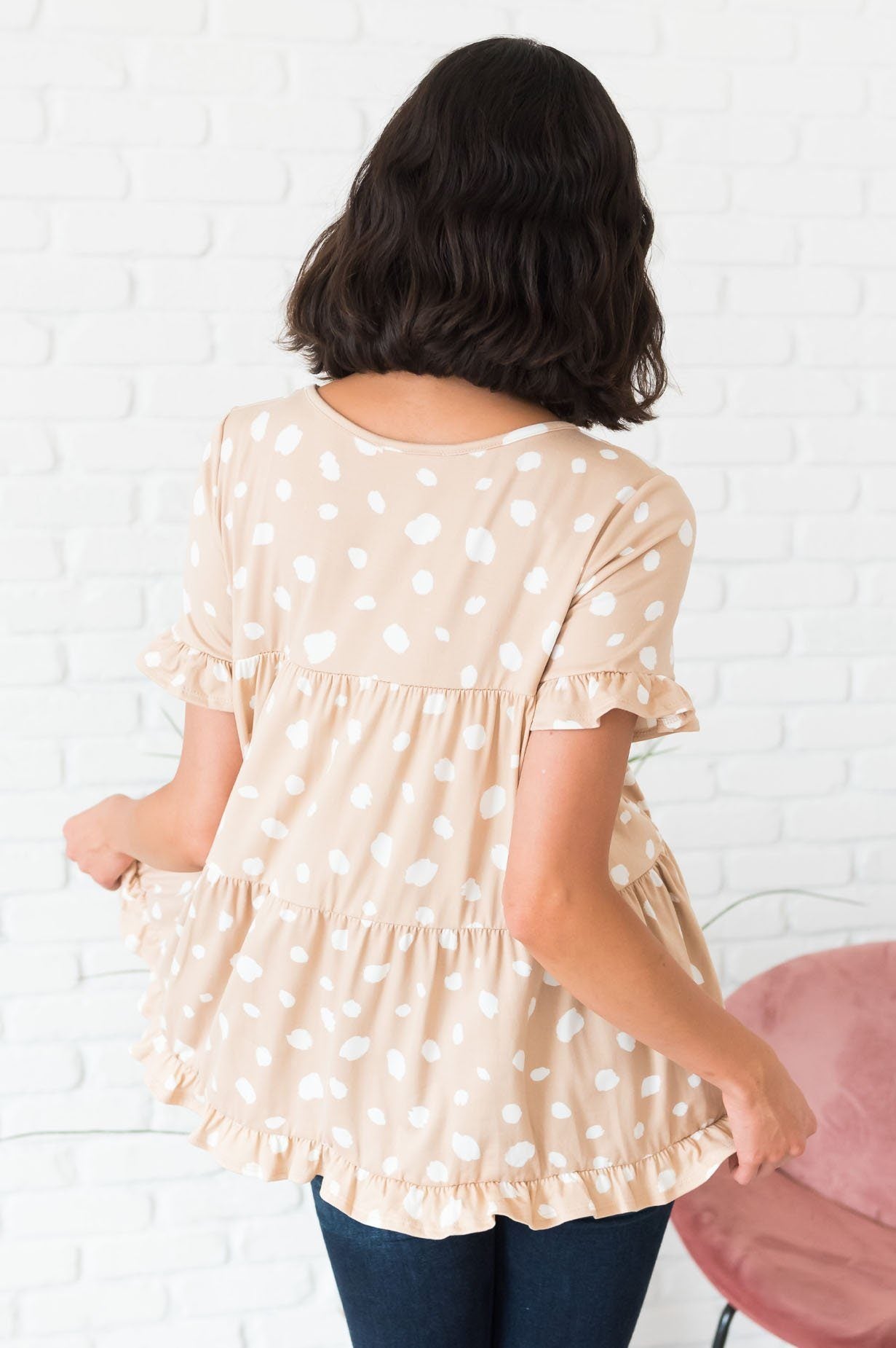 Easily Spotted Modest Babydoll Blouse