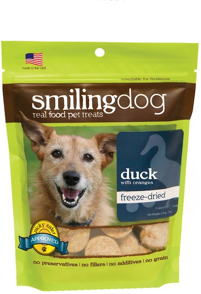 Herbsmith Smiling Dog Duck with Oranges Freeze-Dried Dog Treats