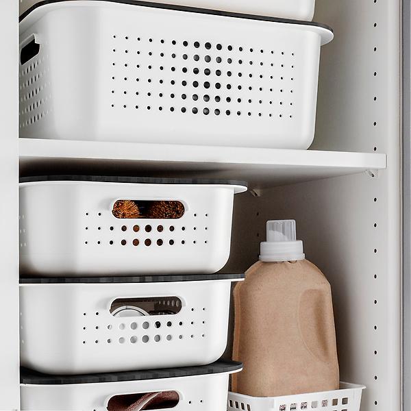 White Nordic Storage Baskets with Handles