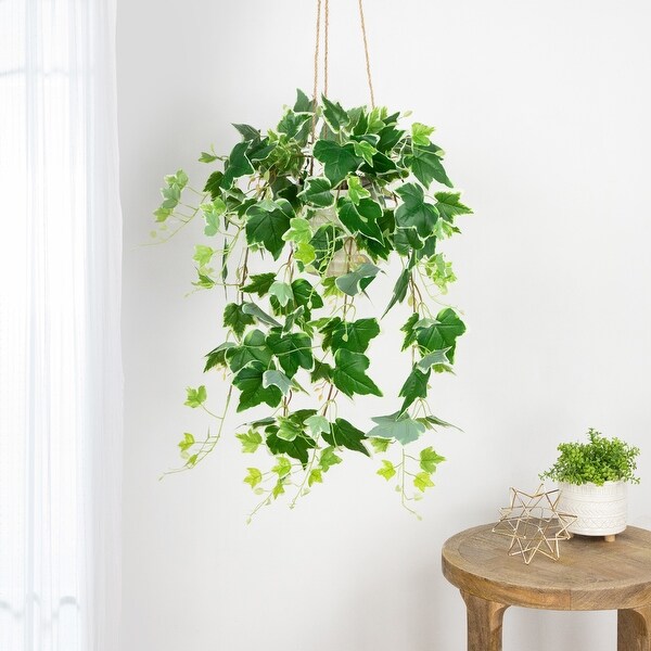 30 Variegated Ivy Artificial Hanging Floral Bush