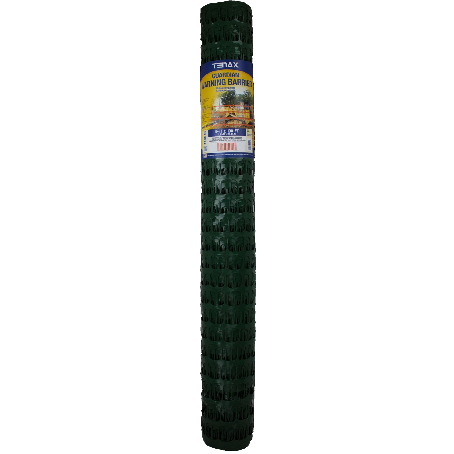 Tenax Guardian 4 ft. H X 100 ft. L Polyethylene Barrier Netting Green