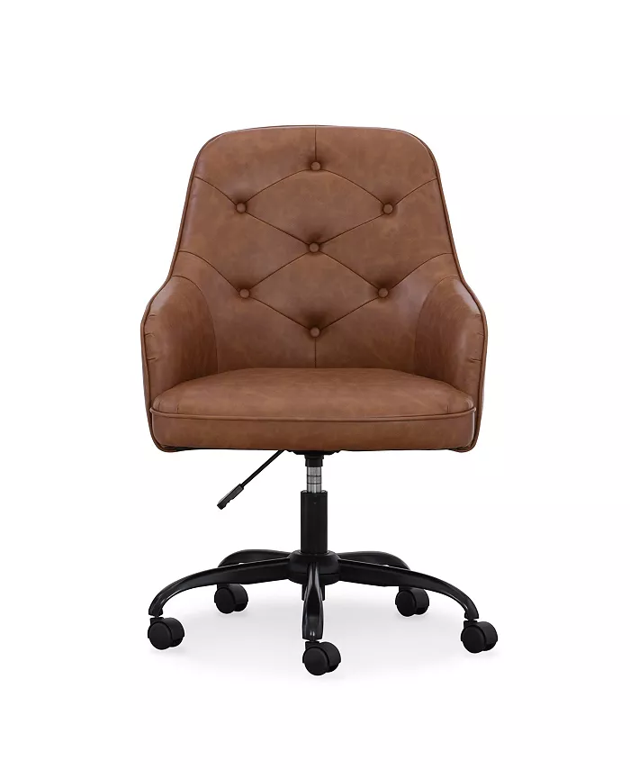 Home Furniture Outfitters Sawyer Cognac Tufted Task Chair