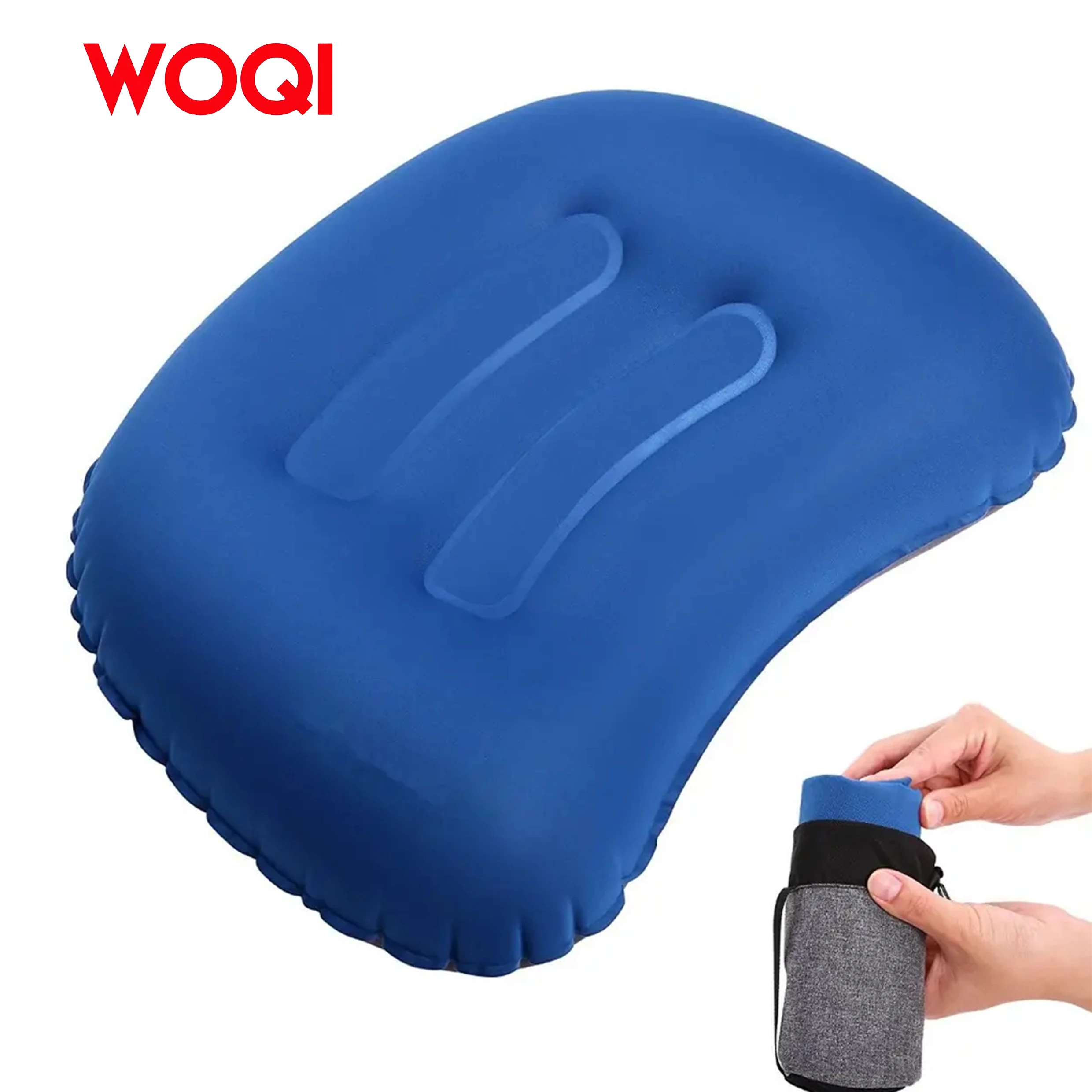 Woqi Compact Ultralight Inflating Travel Air Pillow for Outdoor Hiking  Backpacking  Inflatable Camping Pillow