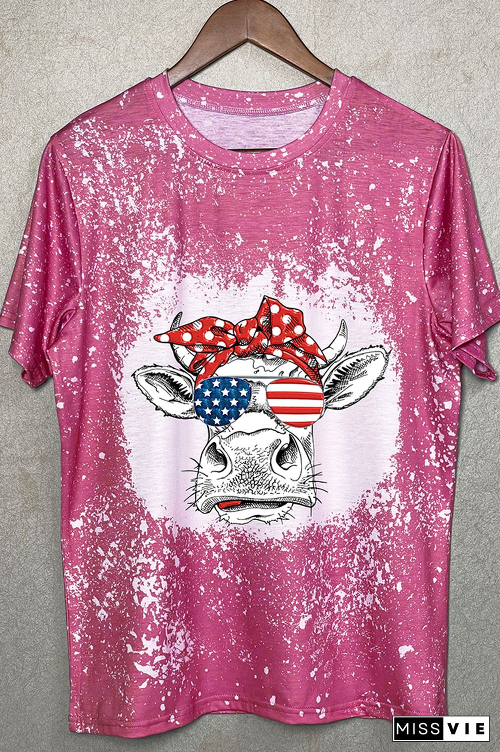 Patriotic cow Graphic Tee Wholesale