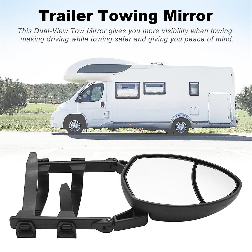 Caravan Trailer Extension Towing Mirror Dual Mirror Glass Convex With Wide Angle