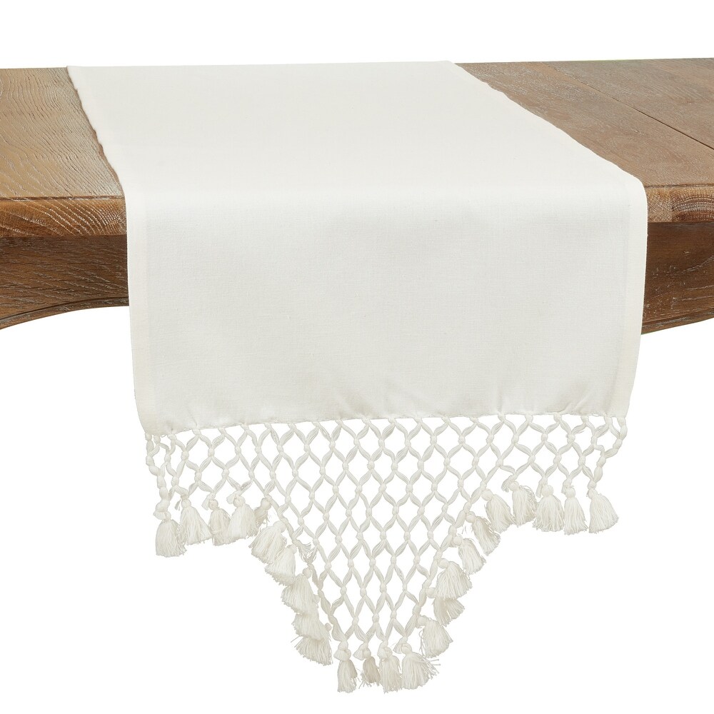 Braided Table Runner With Tassel Design   16\