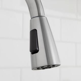 Glacier Bay Vazon Touchless Single-Handle Pull-Down Sprayer Kitchen Faucet with TurboSpray and FastMount in Stainless Steel HD67798W-1108D2