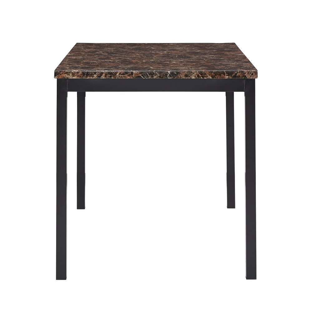 Darcy Faux Marble Black Metal 48 inch Dining Table by iNSPIRE Q Bold