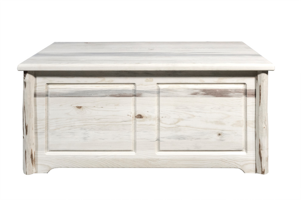 Montana Coffee Table with 2 Drawers  Clear Lacquer Finish   Rustic   Coffee Tables   by Montana Woodworks  Houzz