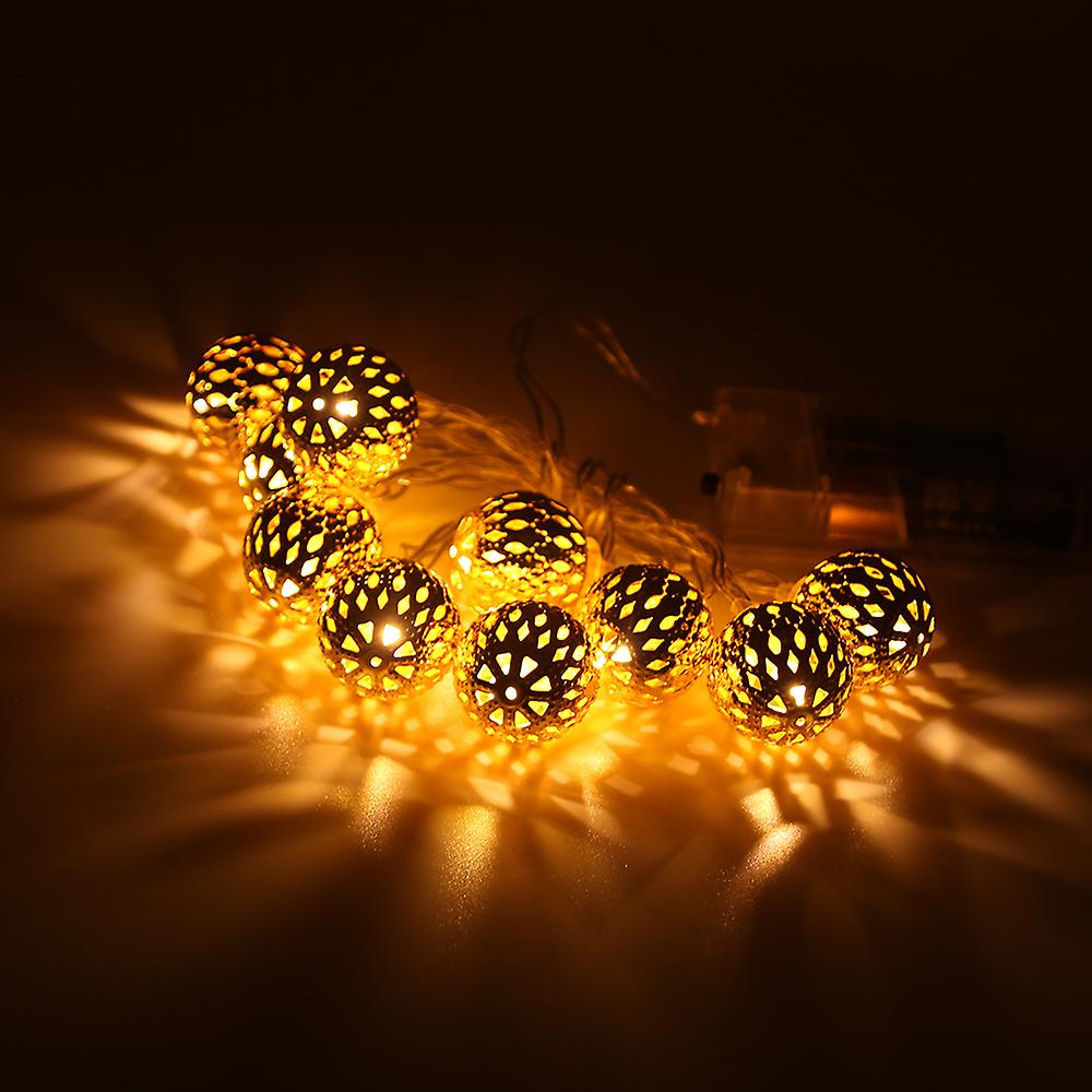 Decorative String Lights 20 Led Metal Ball Light For Christmas Holiday Party Home Garden Decoration No.230464