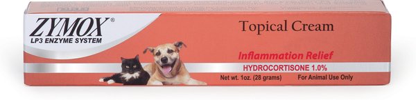 Zymox Topical Cream Inflammation Relief Hydrocortisone 1.0% for Dogs and Cats