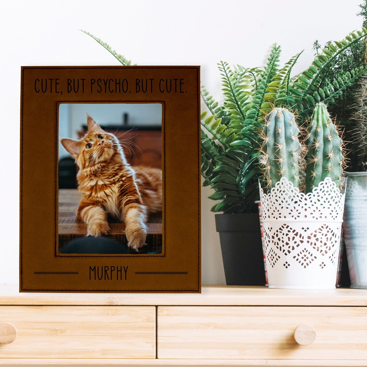 904 Custom Personalized Cute But Psycho Picture Frame