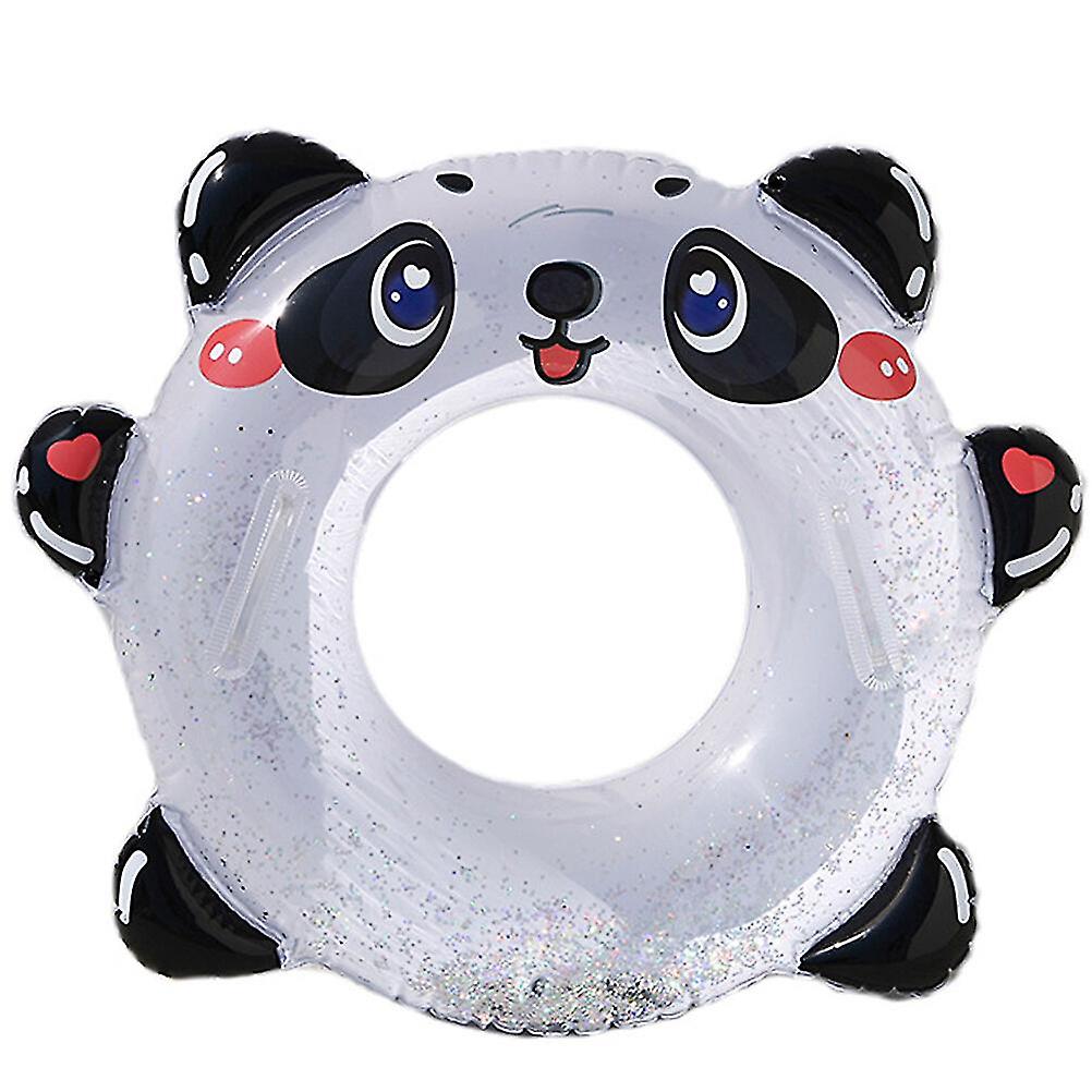 Summer Handle Swimming Ring Pool Beach Pvc Panda Inflatable Swim Ring For Kids