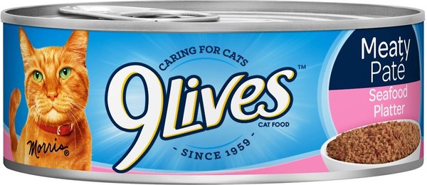 9 Lives Meaty Pate Seafood Platter Canned Cat Food