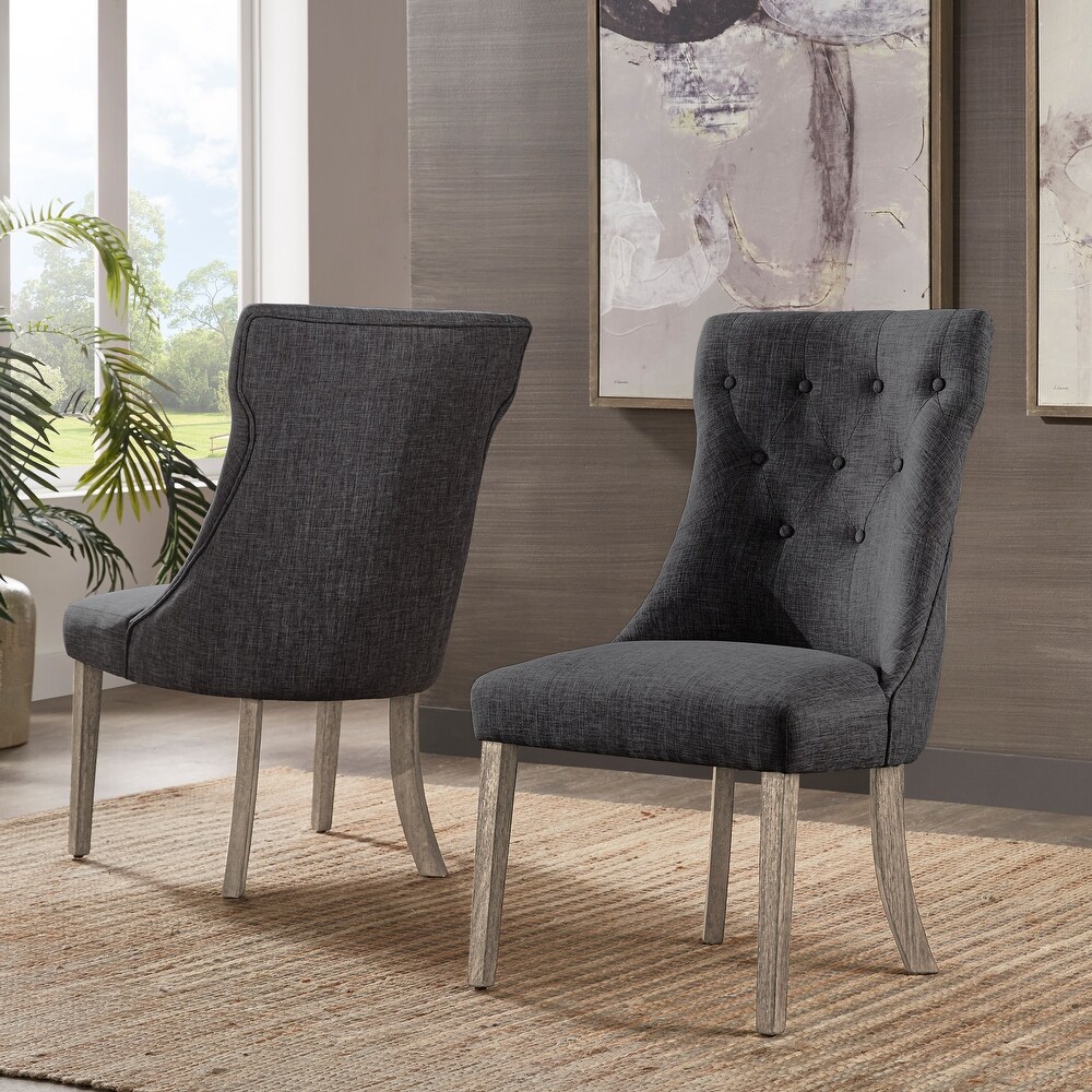 Voyager Button tufted Dining Chairs (Set of 2) by iNSPIRE Q Artisan