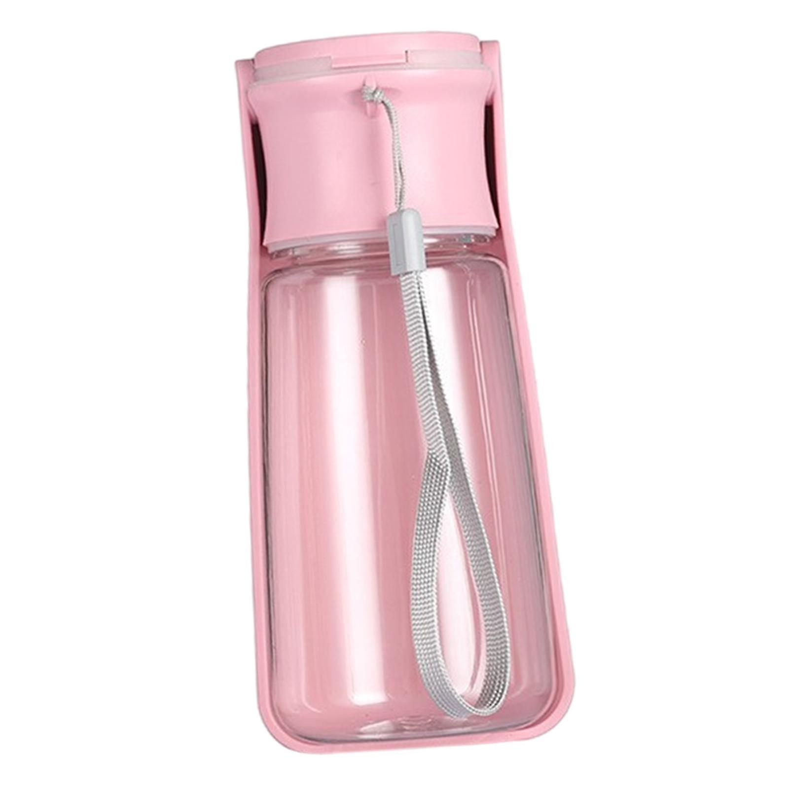 Pet Water Bottle Foldable Pets Drinking Bottle For Traveling Outdoor Fishing Pink