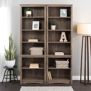 Prepac Home Office 26.25 in. Wide Drifted Gray 6-Shelf Tall Bookcase DSBH-0003-1