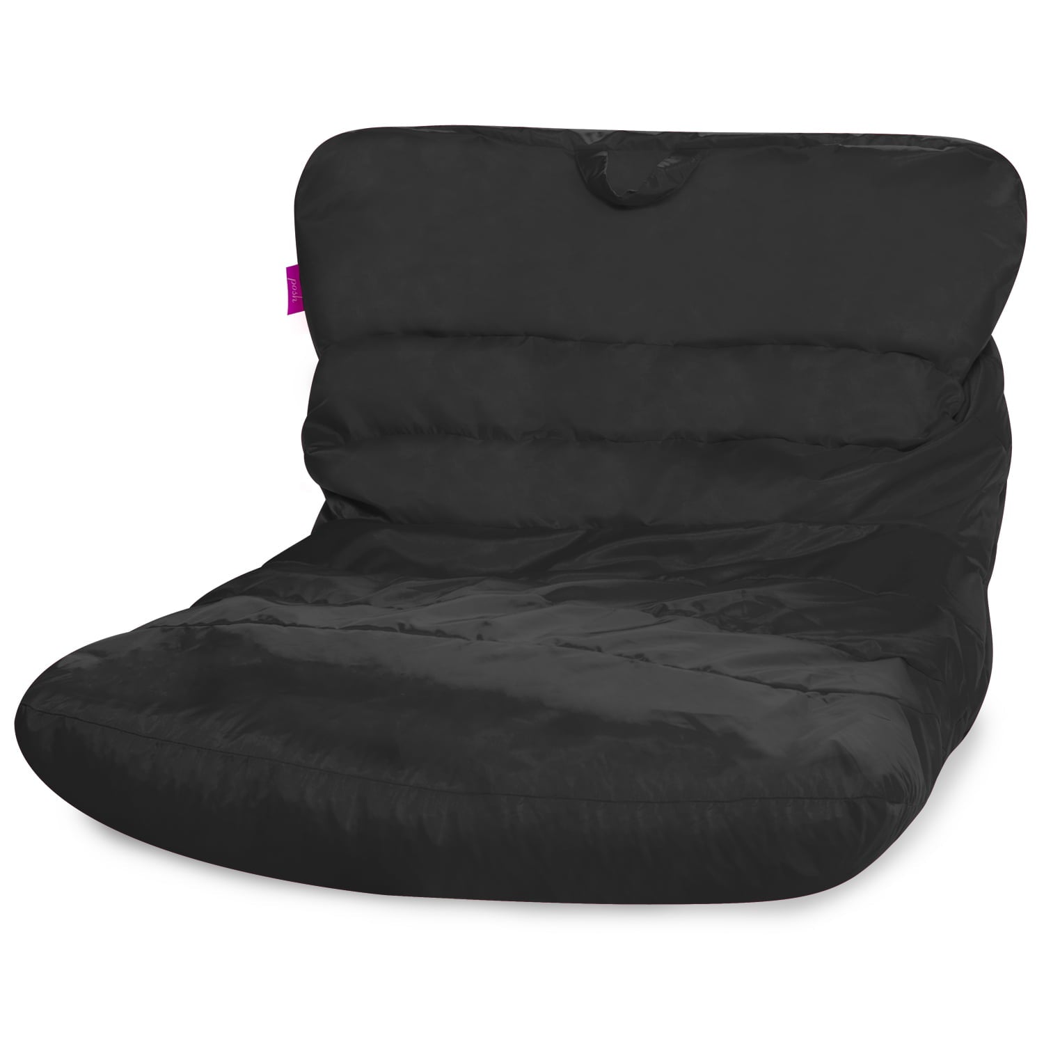 Posh Creations Laguna Lounger Bean Bag Chair, Kids, 3 ft, Black