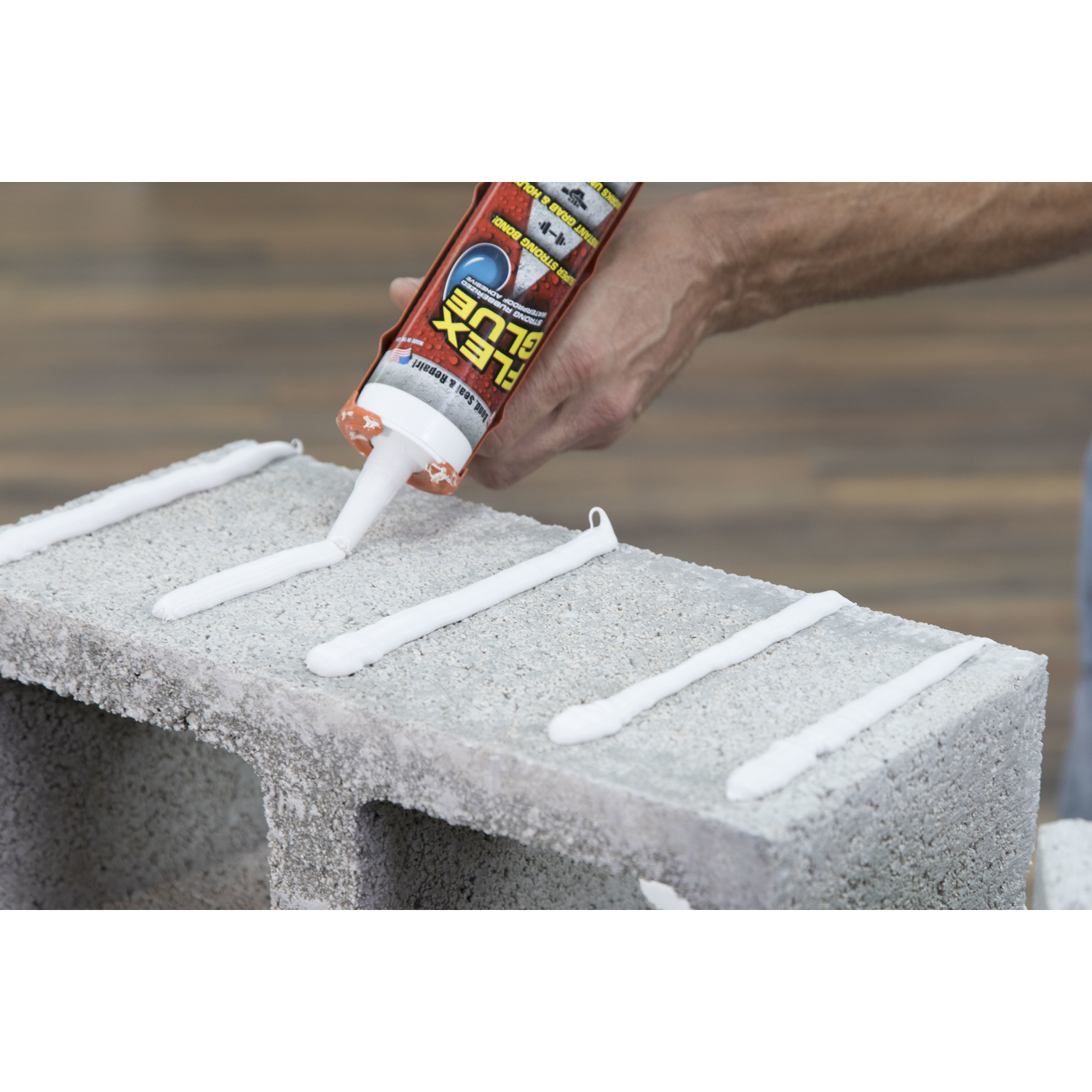 FLEX SEAL Family of Products FLEX GLUE White Rubberized Waterproof Adhesive 10 oz