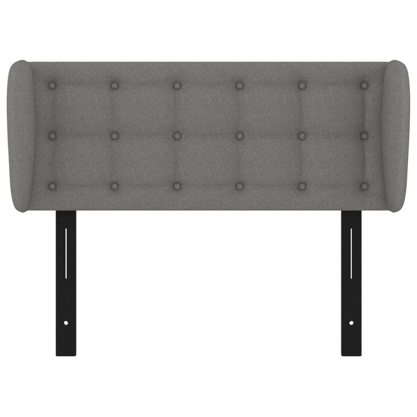 vidaXL Headboard with Ears Light/Dark Gray multisize Fabric - - 37429758