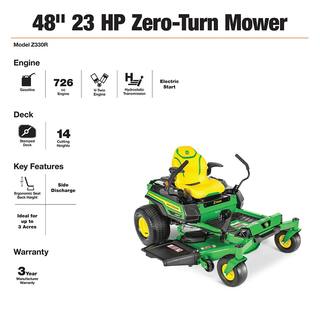 John Deere Z330R 48 in. 23 HP Gas Dual Hydrostatic Zero-Turn Riding Mower BG21303