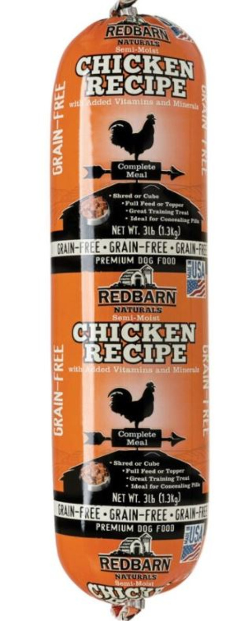 RedBarn Naturals Grain Free Chicken Rolled Dog Food， 3Lbs.