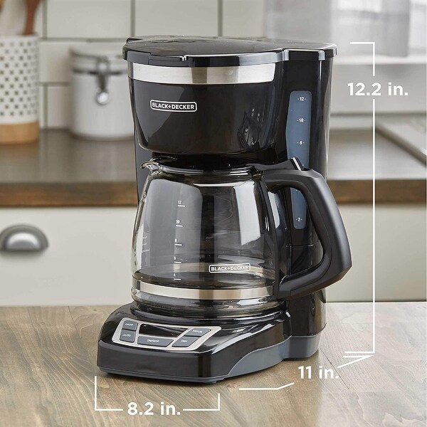 12 Cup Programmable Coffee Maker in Black