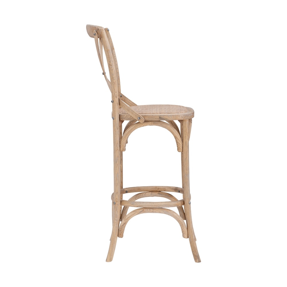 Delilah Rustic Cross Back Bar Stool