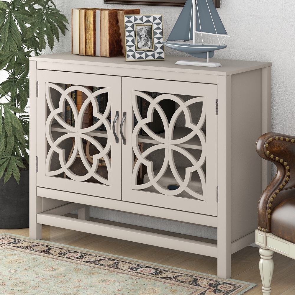 Decorative Wood Accent Storage Cabinet