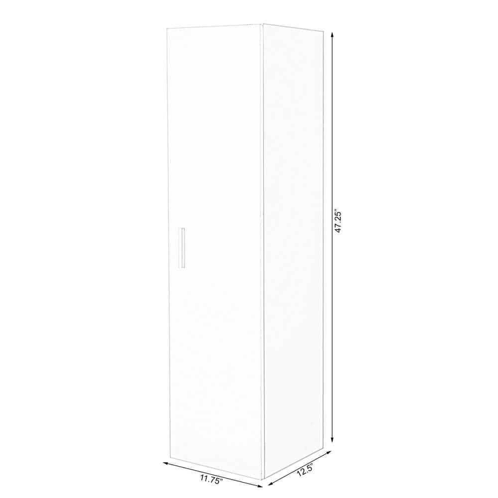 Basicwise Modern Long Bathroom Wall Mounted Cabinet in White