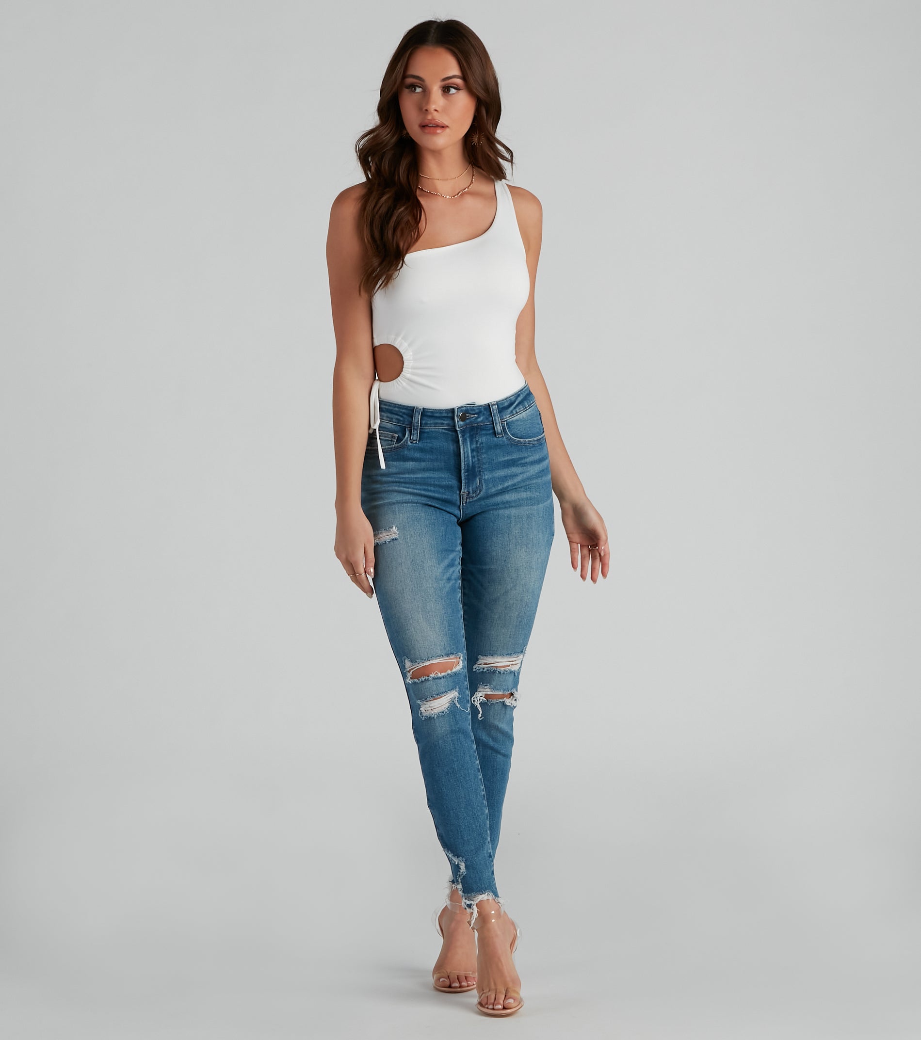 Simply Elevated One-Shoulder Bodysuit